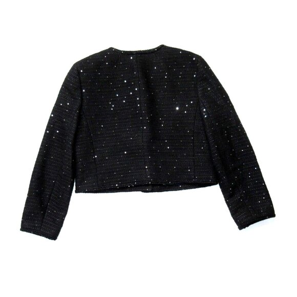 NWT J.Crew Louisa Lady Jacket in Black Sequin Tweed Cropped 6 - Picture 4 of 4